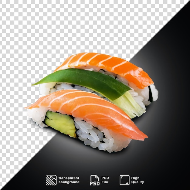 PSD a set of sushi rolls on a transparent background