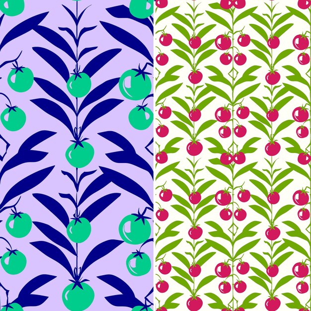 PSD a set of three different designs with fruit on them