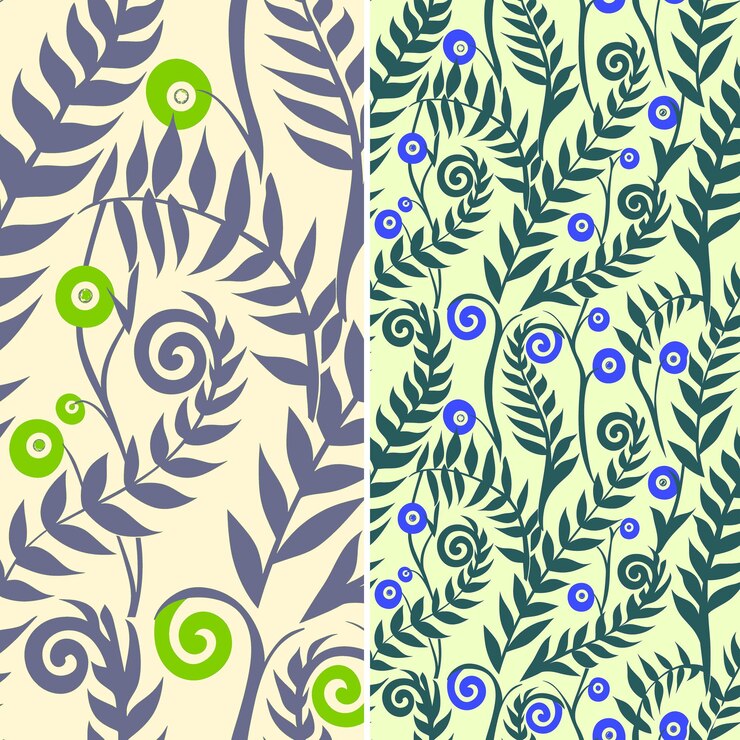 PSD a set of three different designs with leaves and flowers