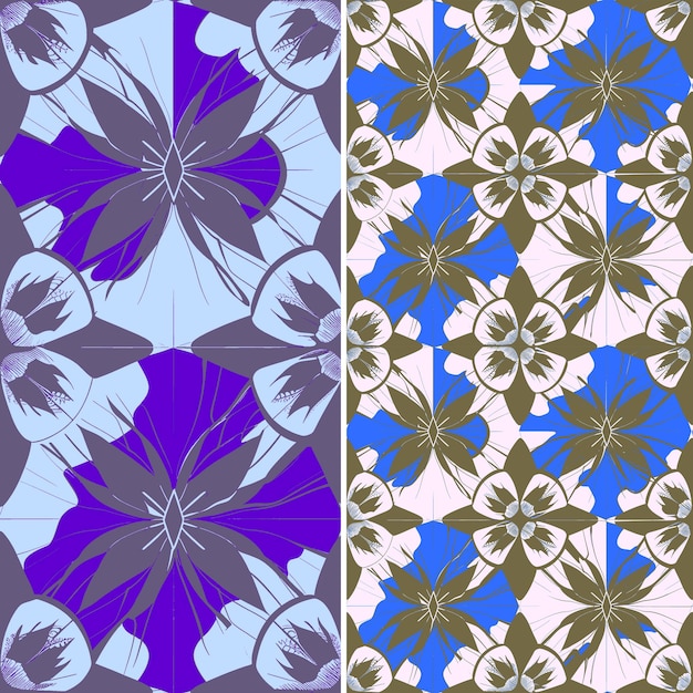 PSD a set of three different patterns with different colors and patterns