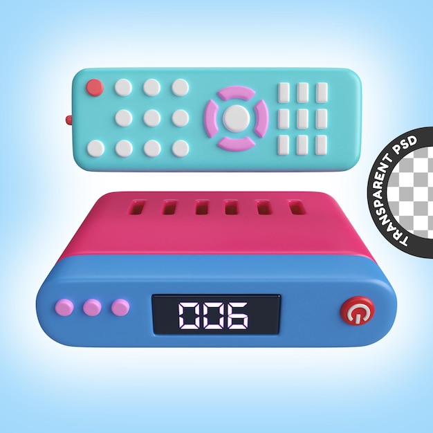 PSD set top box 3d illustration icon