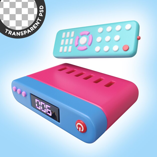 PSD set top box 3d illustration icon