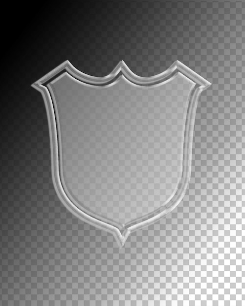 Set van doorzichtige glazen schilden