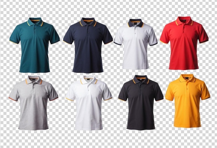 PSD set van polo shirts