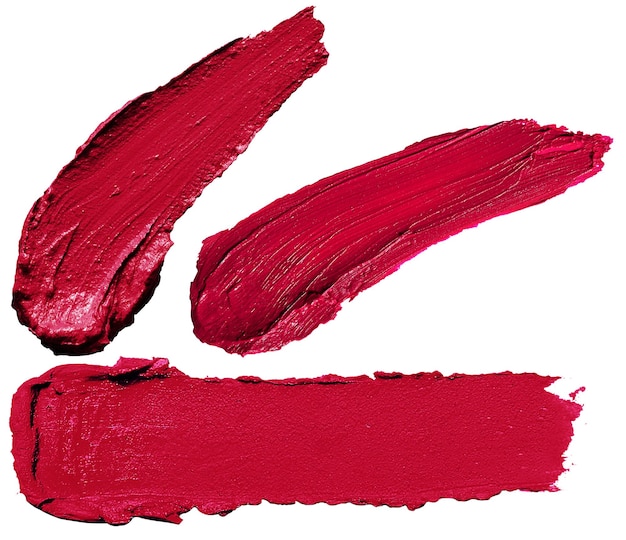 Set van rode lippenstift