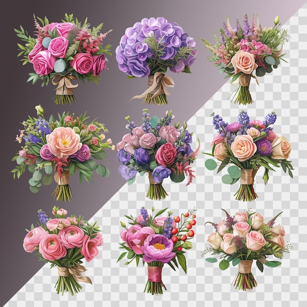 Set di fiori da sposa per le nozze