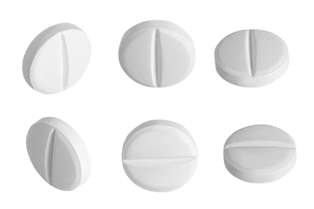 PSD set of white isolated pills different variants