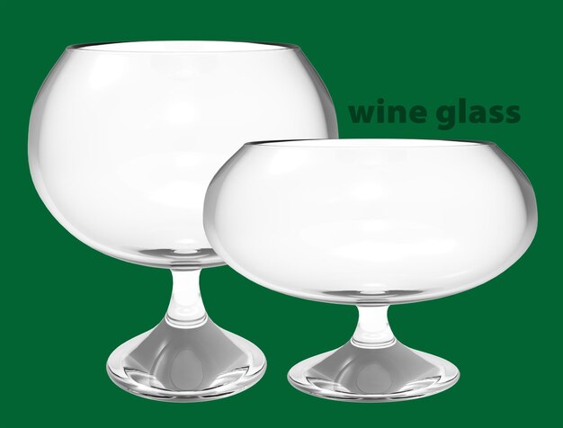 set of wine glass cups psd