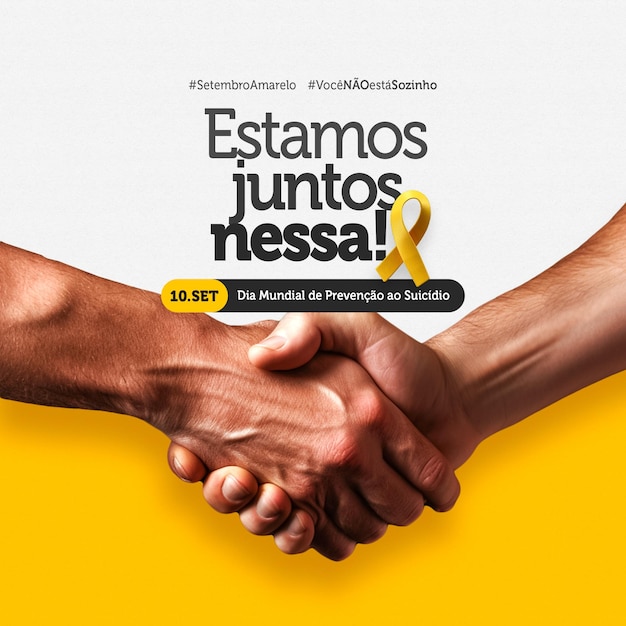 setembro amarelo post concept psd szablon 10th september