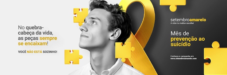 PSD setembro amarelo post concept psd template 3d yellow ribbon