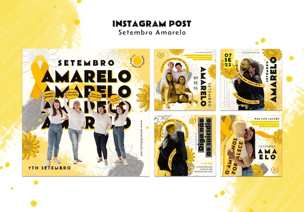 PSD setembro amarelo posty na instagramie
