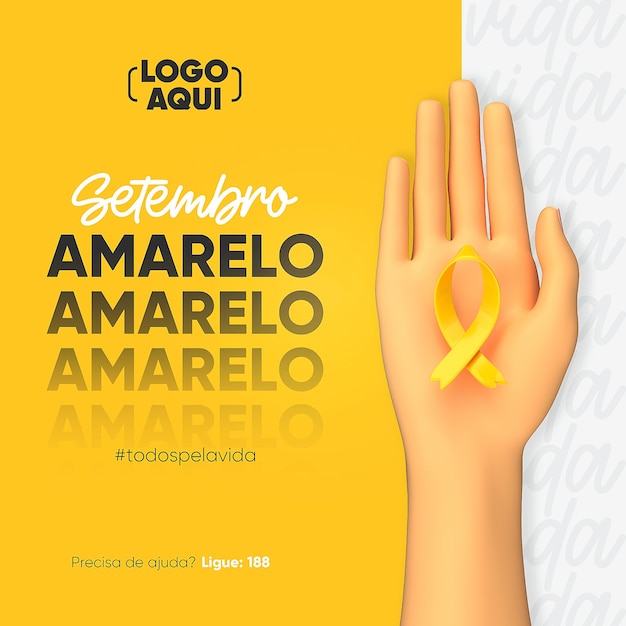 PSD setembro amarelo social media feed template