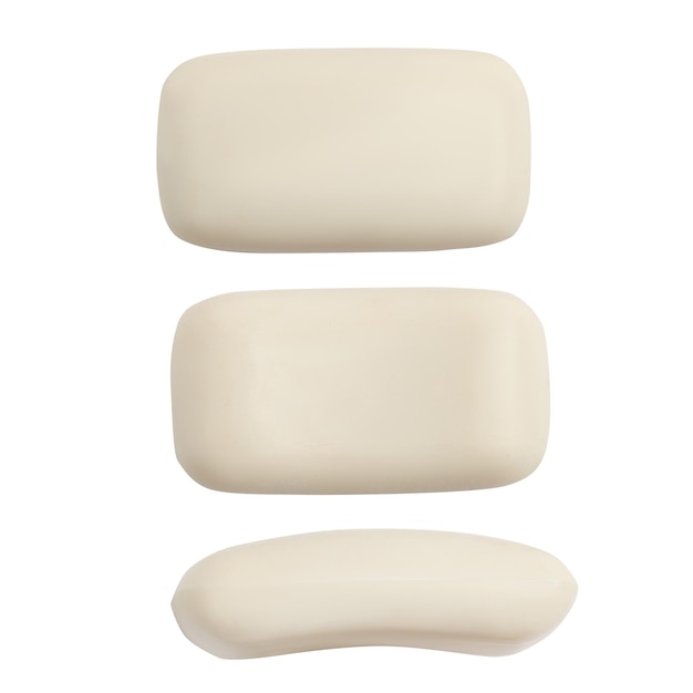 setSoap pieces on a blank background