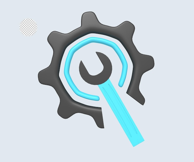 PSD setting gear and wrench icon