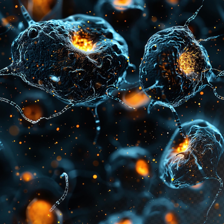 PSD several exosomes in a floating serum
