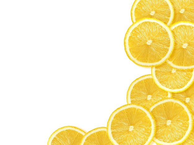 PSD several lemon slices transparent background