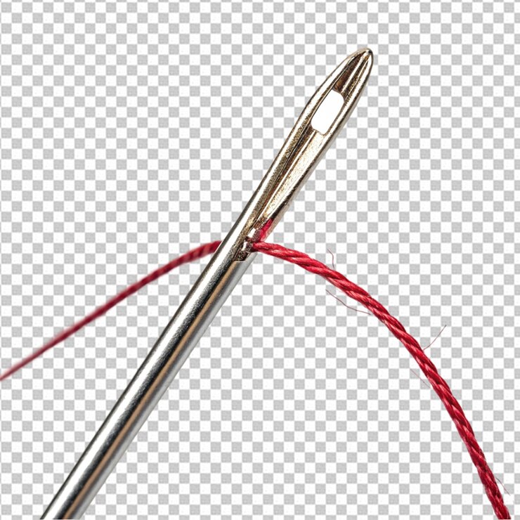 PSD sewing needle with thread