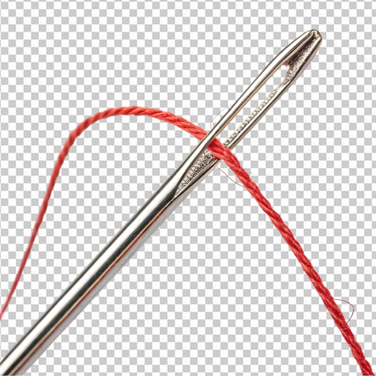PSD sewing needle with thread