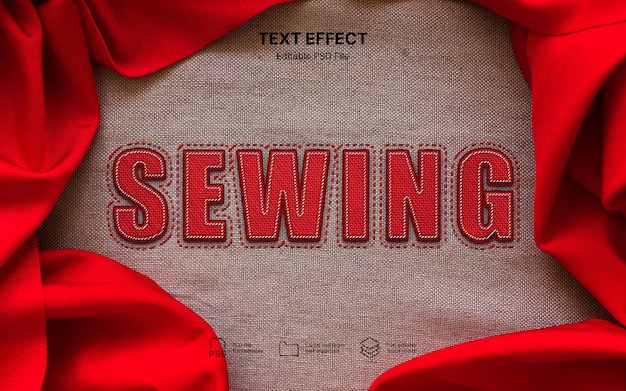 Sewing text effect