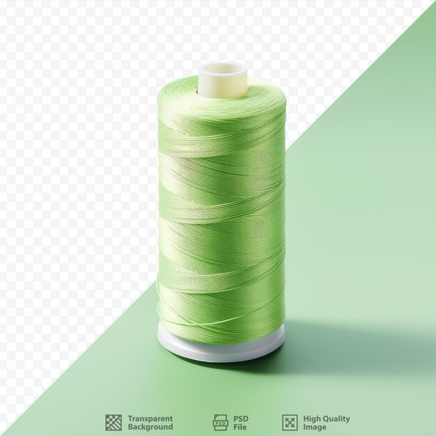 PSD sewing thread green roll sew white base