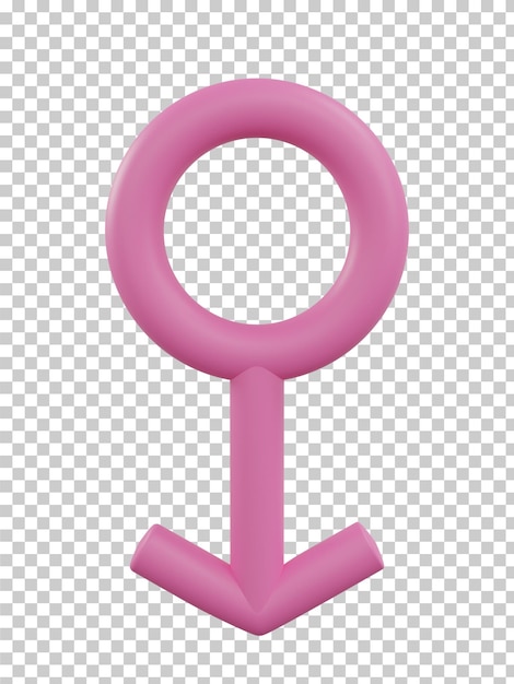 PSD sex symbol 3d rendering