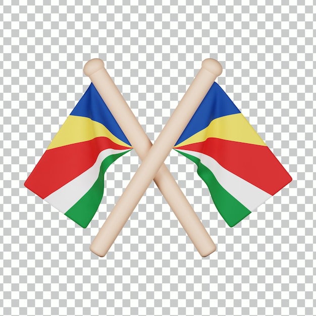 PSD seychellen vlag 3d pictogram