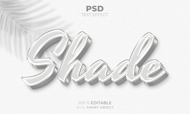 PSD Редактируемый текстовый эффект shade 3d