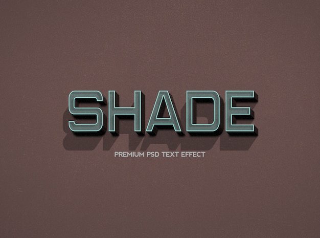 Shade Text Effect Template with Dark Color