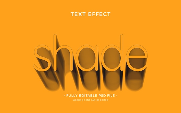 Shade text effect