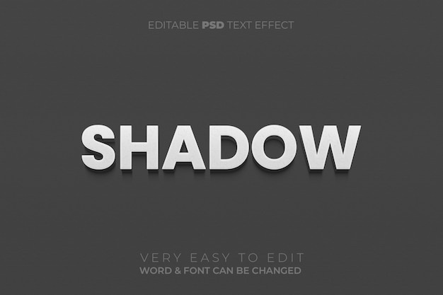 PSD shadow editable text effect