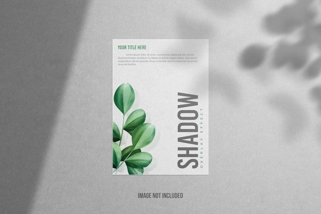 PSD shadow mockup overlay with white paper and gray textured background vol 24