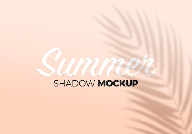 Shadow overlay effects mockup with tropical leaves background