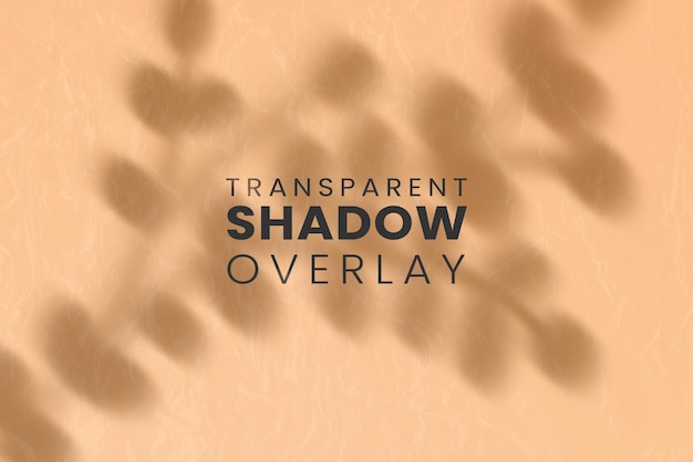 PSD shadow overlay template for transparent plants