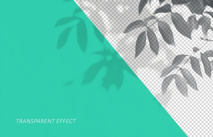 PSD 透明背景上的影子覆蓋