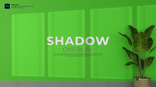 PSD shadow overlay with green background color