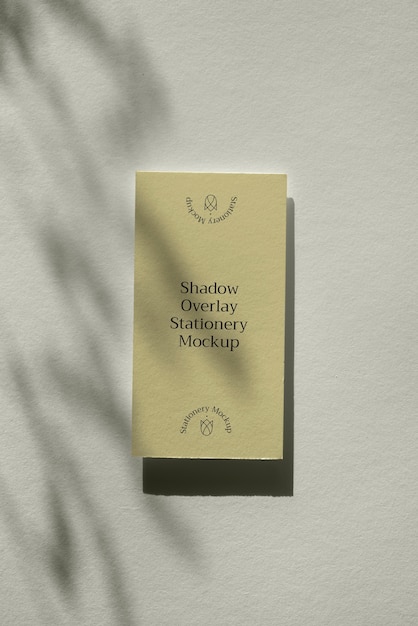 Shadow overlay with stationery mockup