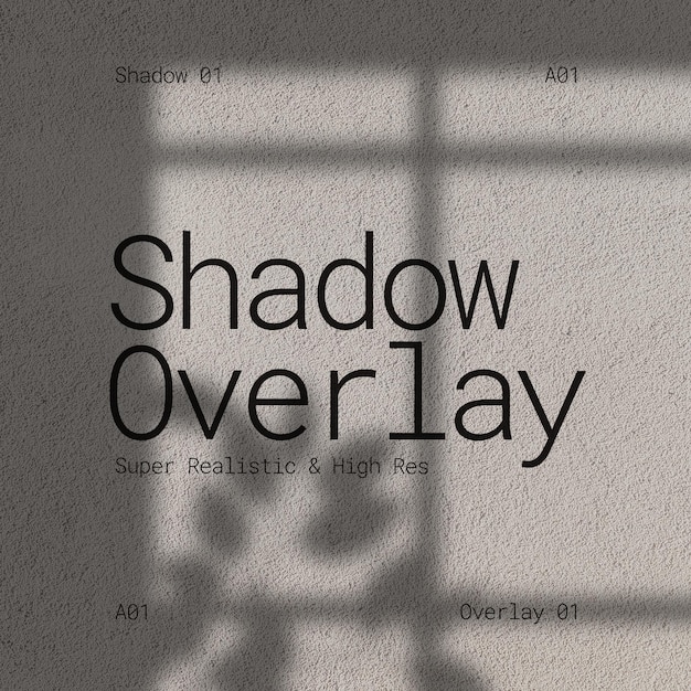 Shadow overlay with wall texture background