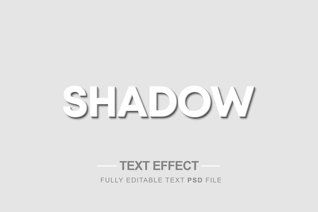 Shadow pure minimal white text effect