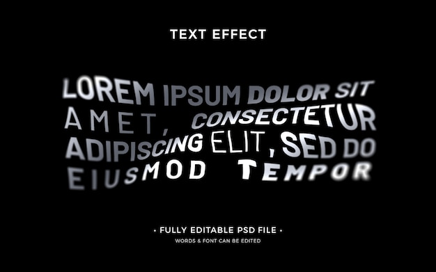 PSD shadow text effect