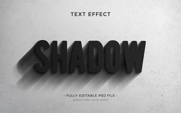 PSD shadow text effect