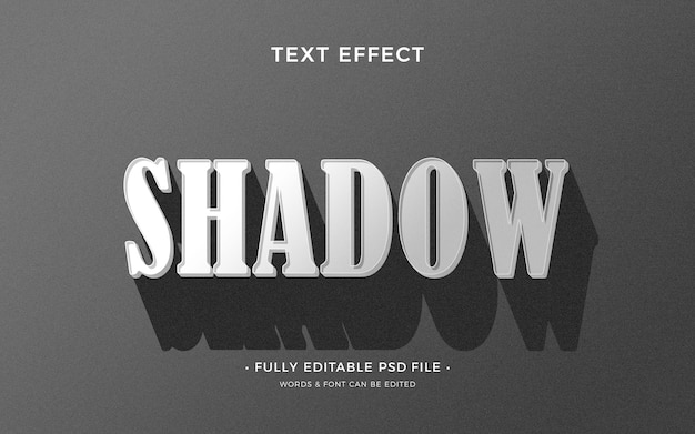 PSD shadow text effect