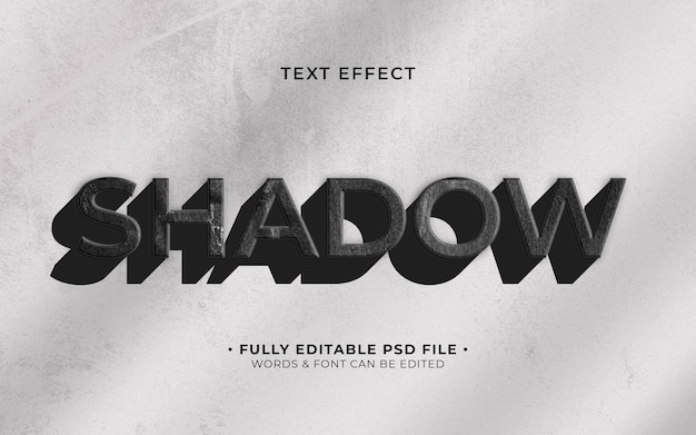 PSD shadow text effect