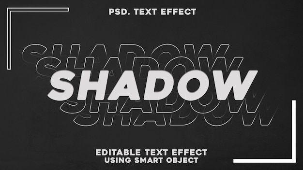 PSD shadow text style effect