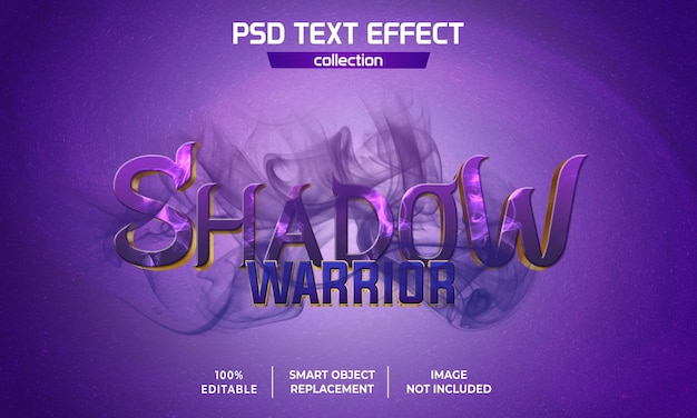 Effetto testo film shadow warrior