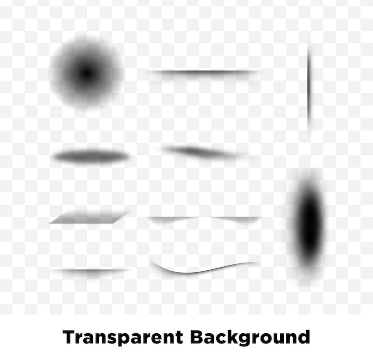 PSD shadows on transparent background