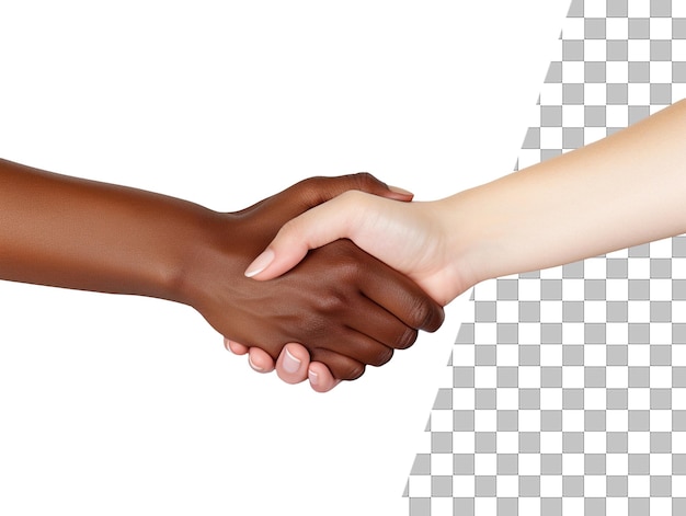 PSD shake hands with transparent background