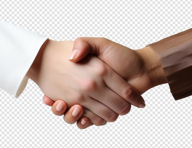 PSD shaking hands concept with transparent background