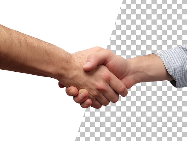 Shaking hands with a transparent background