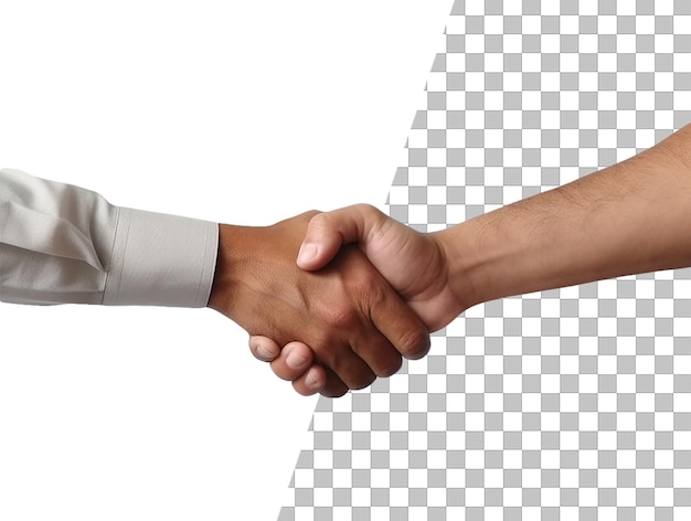 Shaking hands with a transparent background