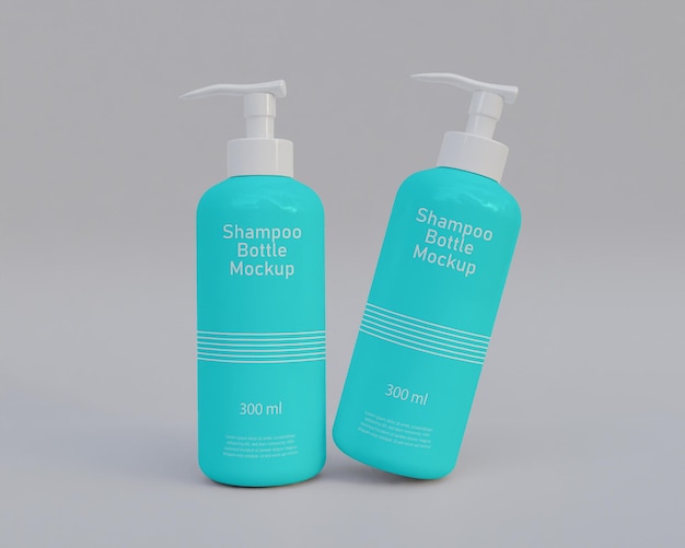 Mockup di bottiglia di shampoo